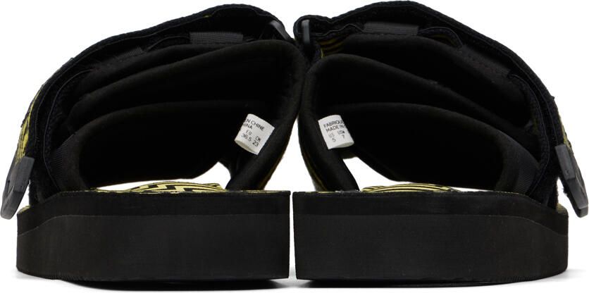 Suicoke Black & Yellow MOTO-JC01 Sandals