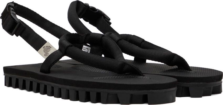 Suicoke Black Gut Flip Flops - Picture 2