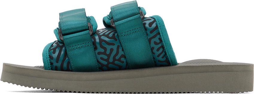 Suicoke Blue & Gray MOTO-Cab Sandals - Picture 4