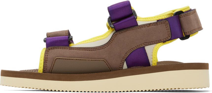 Suicoke Brown & Purple WAS-Cab Sandals - Picture 3
