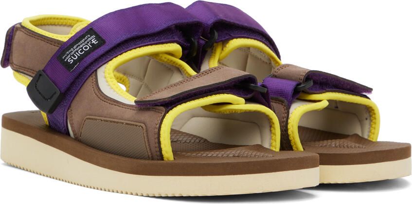 Suicoke Brown & Purple WAS-Cab Sandals - Picture 2