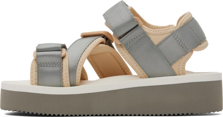 Suicoke Gray & Beige KISEE-PO Sandals - Picture 3