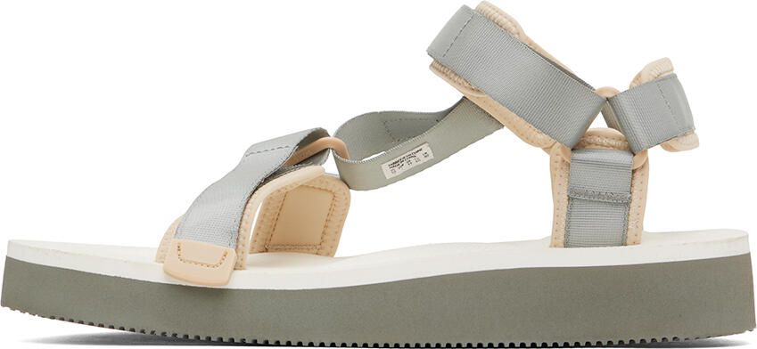 Suicoke Gray & White DEPA-2PO Sandals - Picture 6