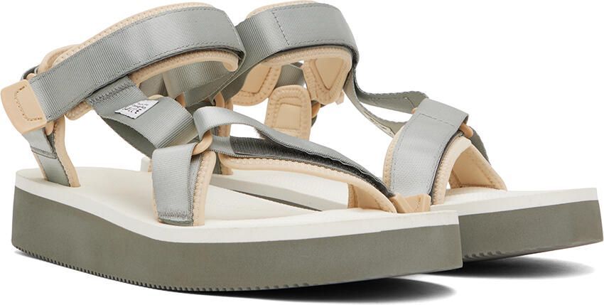 Suicoke Gray & White DEPA-2PO Sandals - Picture 5