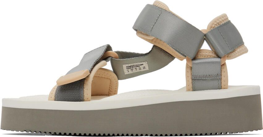 Suicoke Gray & White DEPA-2PO Sandals - Picture 4