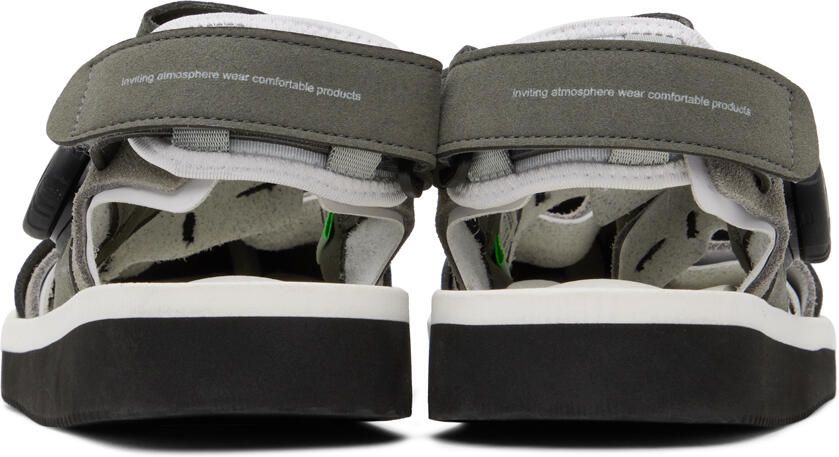Suicoke Gray & White HAKU-ab Sandals