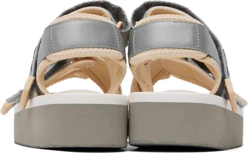 Suicoke Gray & White KISEE-PO Sandals