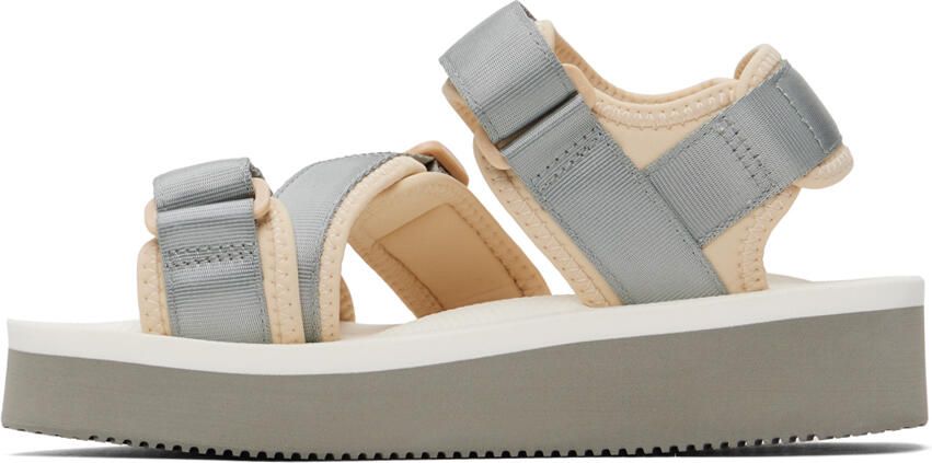 Suicoke Gray & White KISEE-PO Sandals - Picture 3