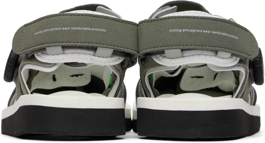 Suicoke Khaki & Off-White HAKU-ab Sandals