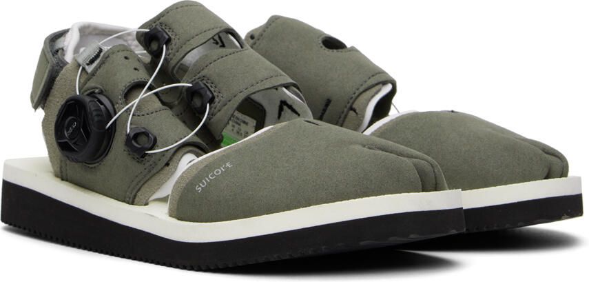 Suicoke Khaki & Off-White HAKU-ab Sandals - Picture 2