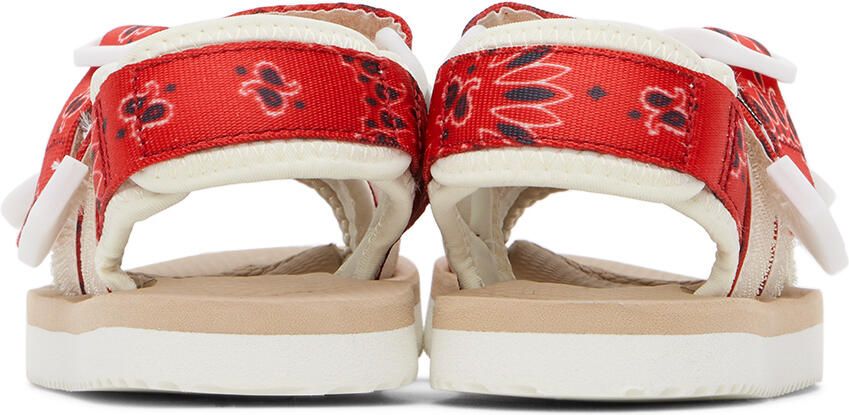 Suicoke Kids Beige & Red Kisee Sandals