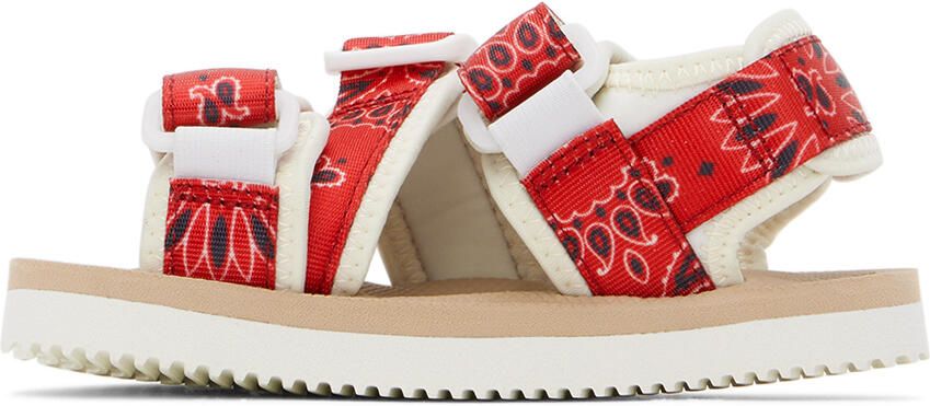 Suicoke Kids Beige & Red Kisee Sandals - Picture 3