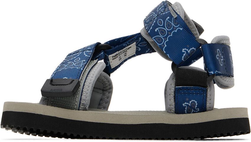 Suicoke Kids Gray & Navy DEPA-2 Sandals