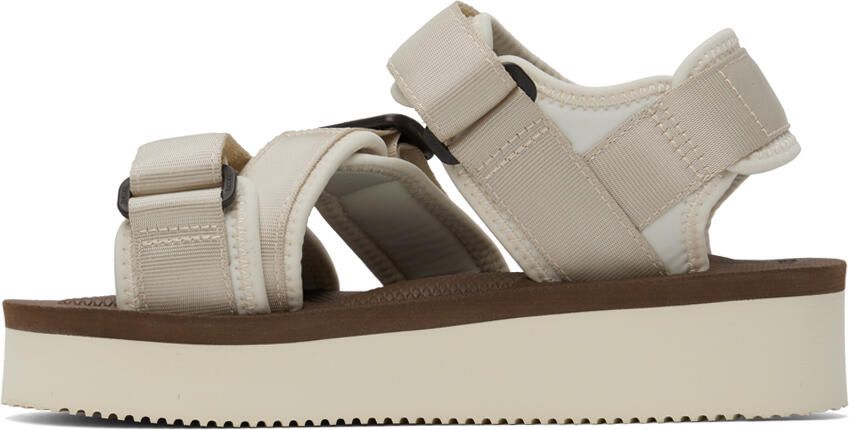 Suicoke Off-White & Brown KISEE-PO Sandals - Picture 3
