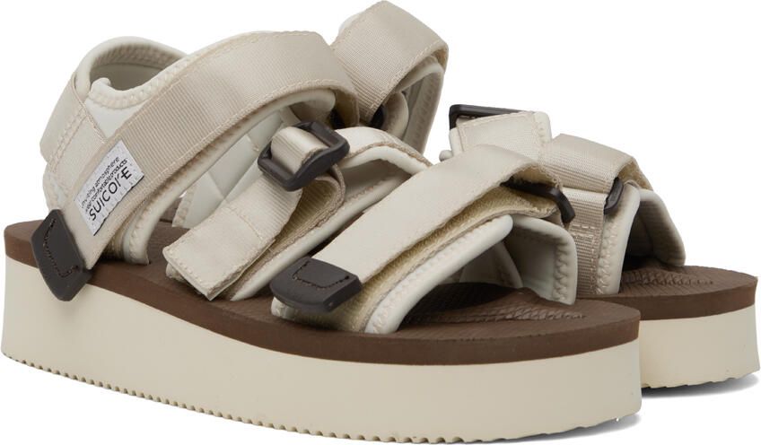 Suicoke Off-White & Brown KISEE-PO Sandals - Picture 2
