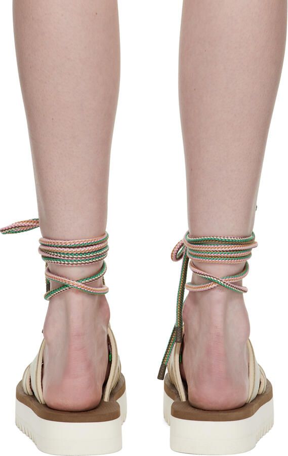 Suicoke Off-White & Brown RAY-ab Sandals - Picture 3