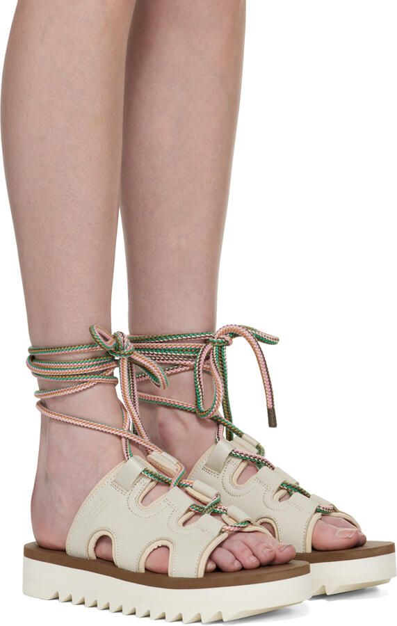 Suicoke Off-White & Brown RAY-ab Sandals - Picture 2