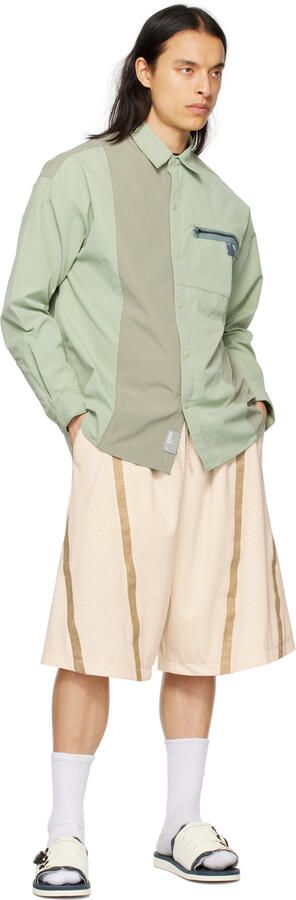 Suicoke Off-White & Navy LETA-ab Sandals - Picture 4