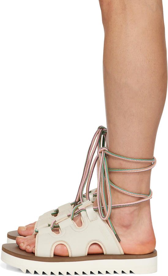 Suicoke Off-White & Brown RAY-ab Sandals - Picture 7