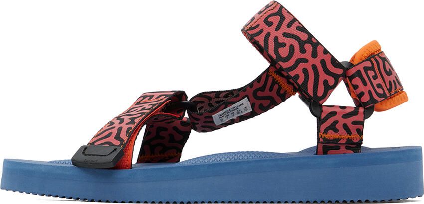 Suicoke Orange & Navy DEPA-Cab Sandals - Picture 3