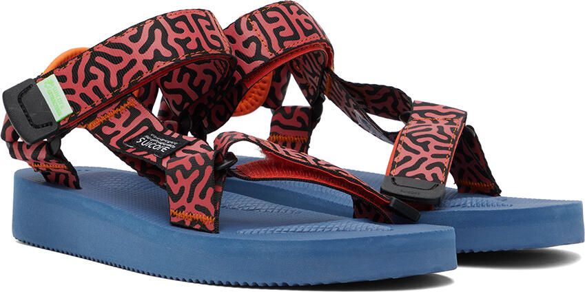 Suicoke Orange & Navy DEPA-Cab Sandals - Picture 2