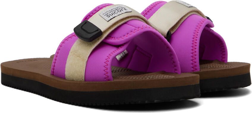 Suicoke Pink & Off-White PADRI sandals - Picture 2