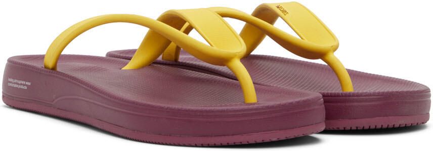 Suicoke Pink & Yellow ZAB Flip Flops - Picture 2