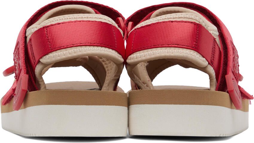 Suicoke Red & Off-White KISEE-V Sandals