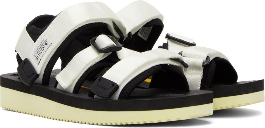 Suicoke White & Black KISEE-V Sandals - Picture 2