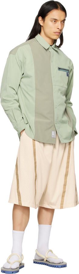 Suicoke Yellow & Gray Gut Flip Flops - Picture 4