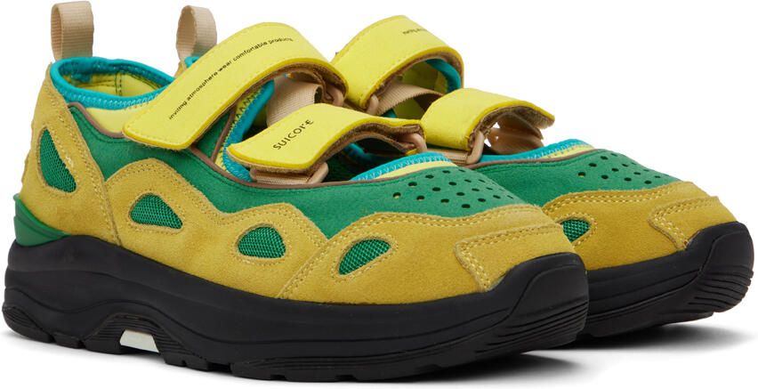 Suicoke Yellow & Green AKK-ab Sneakers - Picture 2