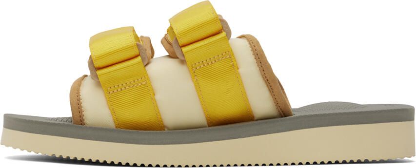Suicoke Yellow & Off-White MOTO-Cab Sandals - Picture 5