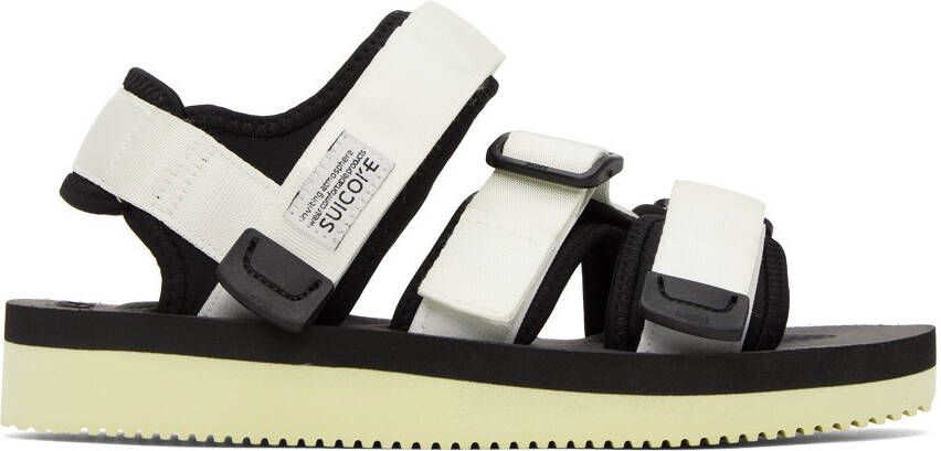 Suicoke White & Black KISEE-V Sandals - Picture 5