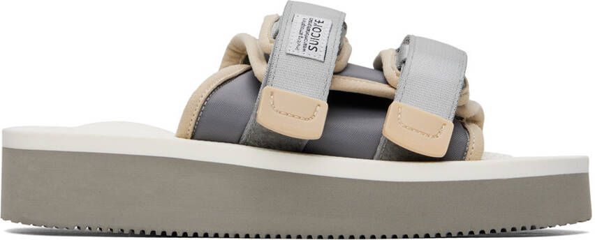 Suicoke White & Gray MOTO-PO Sandals - Picture 5