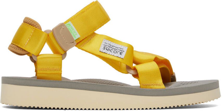 Suicoke Yellow & Beige DEPA-Cab Sandals - Picture 9