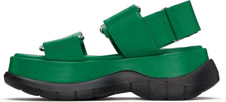 SUNNEI SSENSE Exclusive Green Platform Sandals - Picture 2