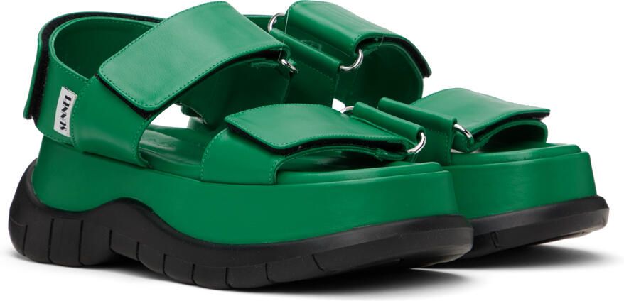 SUNNEI SSENSE Exclusive Green Platform Sandals