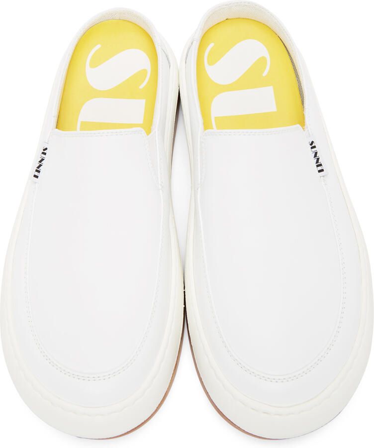 SUNNEI White Leather Dreamy Sabot Sneakers