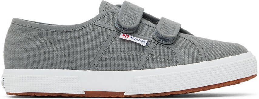 Superga Kids Grey Classic Velcro Sneakers - Picture 5