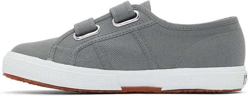 Superga Kids Grey Classic Velcro Sneakers - Picture 4
