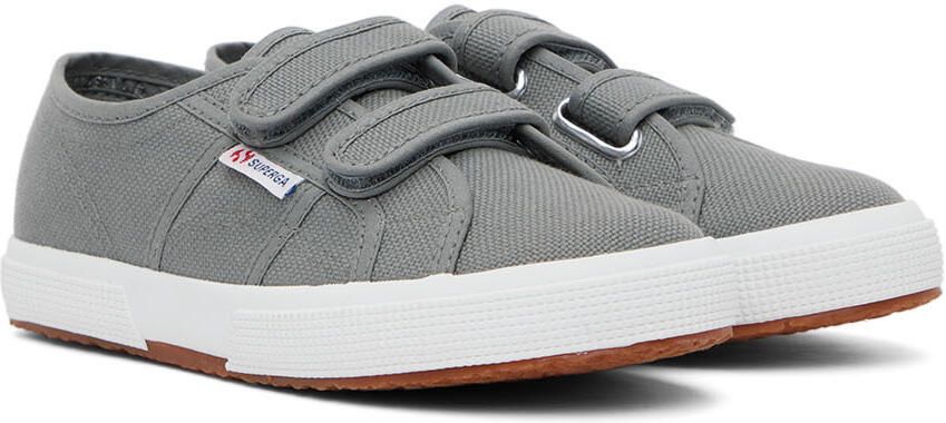 Superga Kids Grey Classic Velcro Sneakers - Picture 2