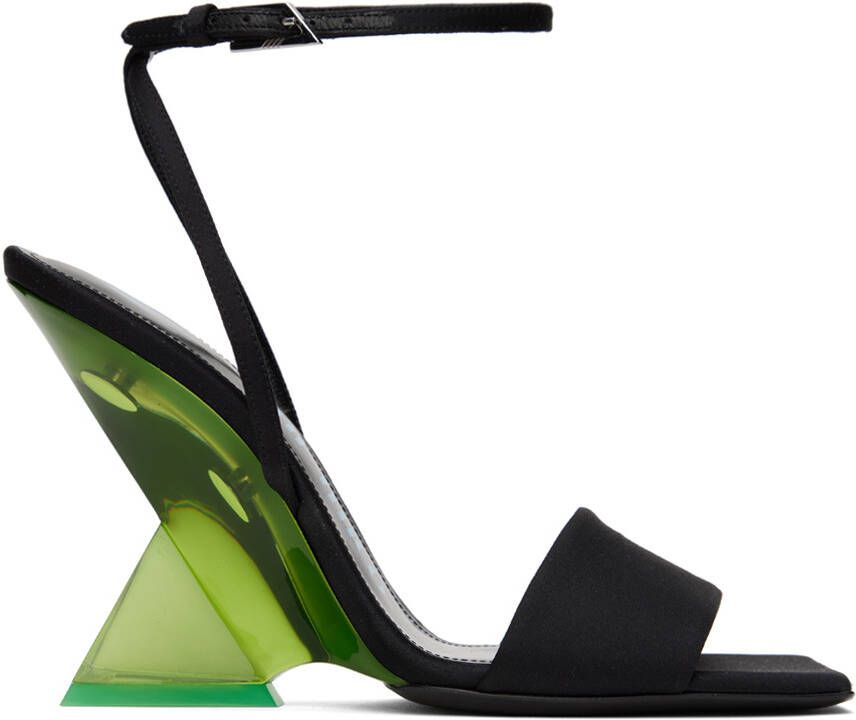 The Attico Black Cheope Heeled Sandals - Picture 5