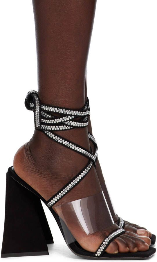 The Attico Black Isa Heeled Sandals - Picture 5