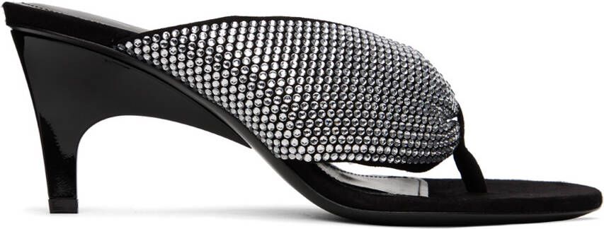 The Attico Black Rem Heeled Sandals - Picture 5