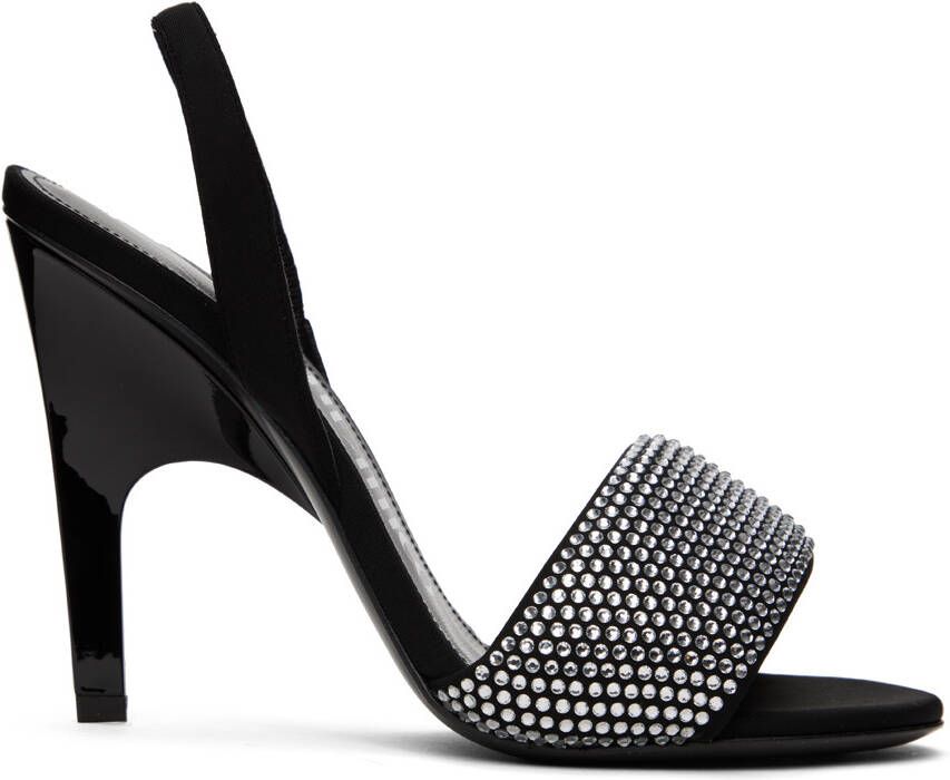 The Attico Black Rem Heeled Sandals