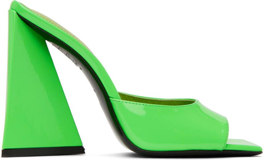 The Attico Green Devon Heeled Sandals