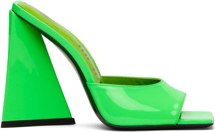 The Attico Green Devon Heeled Sandals - Picture 5