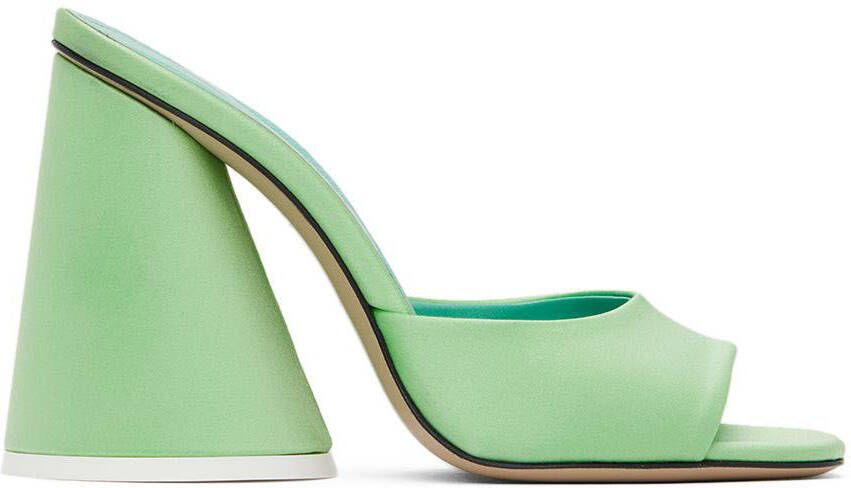 The Attico Green Luz Heeled Sandals - Picture 4