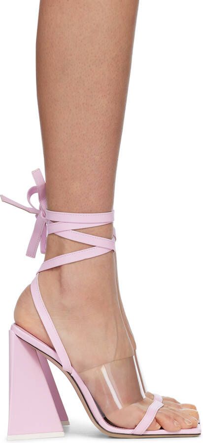 The Attico Pink Isa Heeled Sandals - Picture 5