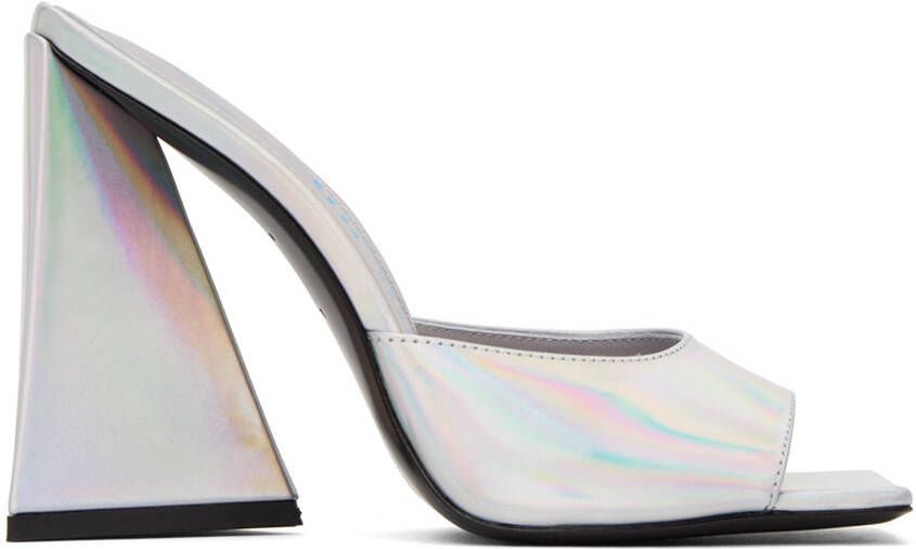 The Attico Silver Devon Heeled Sandals